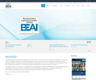 Beai.ie(Biomedical & Clinical Engineering Association of Ireland) Screenshot