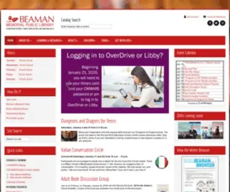 Beamanlibrary.org(The Beaman Memorial Public Library) Screenshot