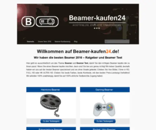 Beamer-Kaufen24.de(▷▷▷ Beamer Testgünstig Beamer kaufen✓ Heimkino) Screenshot