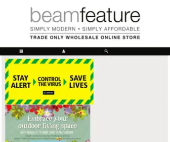 Beamfeature.co.uk(Established UK importer of household textiles and homewares) Screenshot