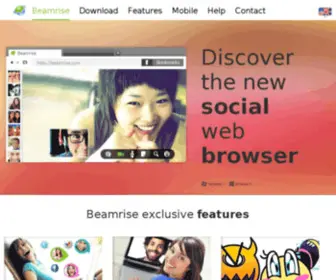 Beamrise.com(Social browser) Screenshot