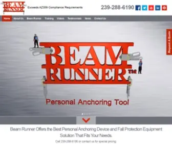 Beamrunner.com(Beam Runner offers Personal Anchoring Device Solution and Construction Fall Protection Equipment) Screenshot