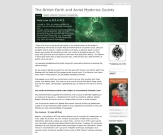 Beamsinvestigations.org(The British Earth and Aerial Mysteries Society) Screenshot