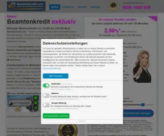 Beamtenkredit.com(Beamtenkredit ✅ Kredit für Beamte und Angestellte im öffentlichen Dienst) Screenshot