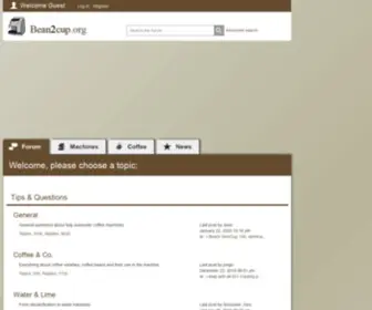 Bean2Cup.org(Forum for tests) Screenshot