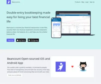 Beancount.io(Double-entry bookkeeping made easy for living your best financial life) Screenshot