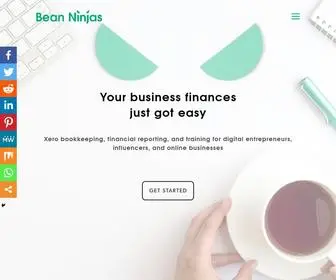 Beanninjas.com(Bookkeeping for Online Businesses in Xero) Screenshot