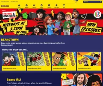 Beanotown.com(Home of the Beano Comic on) Screenshot