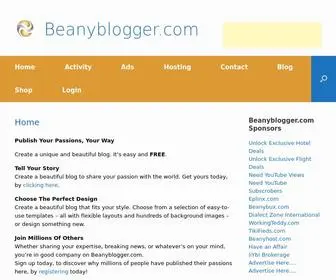 Beanyblogger.com(Publish Your Passions) Screenshot