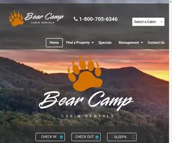 Bearcampcabins.com(Bear Camp Cabin Rentals) Screenshot