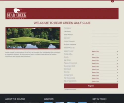 Bearcreek-Golfmail.com(Bear Creek Golf Club) Screenshot