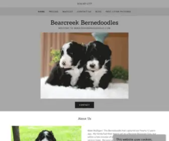 Bearcreekbernedoodles.com(Bernedoodle) Screenshot