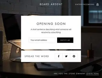 Beardardent.com(Beard Ardent) Screenshot