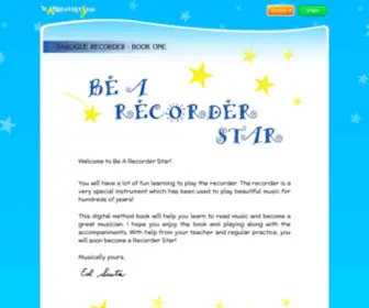 Bearecorderstar.com(Be A Recorder Star) Screenshot