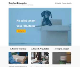 Bearfootenterprise.com(Package Prep Services and Merchant Fulfillment for FBA Sellers) Screenshot