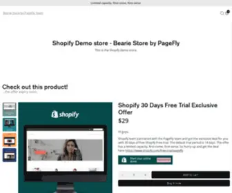 BearieStore.com(Shopify Demo Store) Screenshot