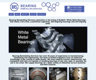 Bearingremetal.com.au(White Metal Bearing and Babbitt Metal Bearing Specialists Melbourne) Screenshot