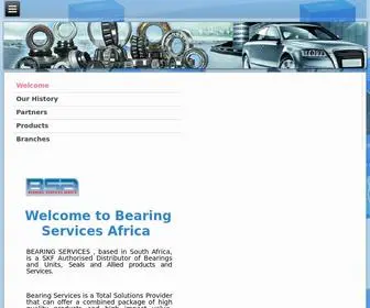 Bearingservices.co.za(Welcome Page) Screenshot