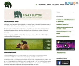 Bearmatters.com(We at Bears Matter care about bears. Our mission) Screenshot