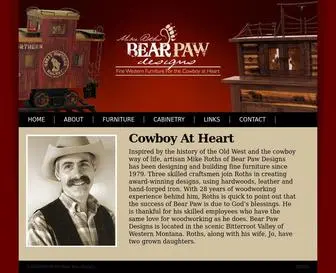 Bearpawdesigns.com(Western Furniture Art for the Cowboy at Heart) Screenshot