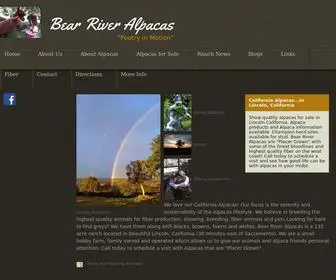 Bearriveralpacas.com(Bear River Alpacas is Hobby alpaca farm located in Lincoln) Screenshot