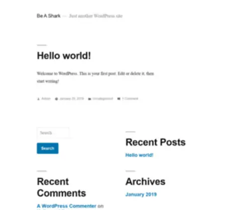 Beashark.com(Just another WordPress site) Screenshot