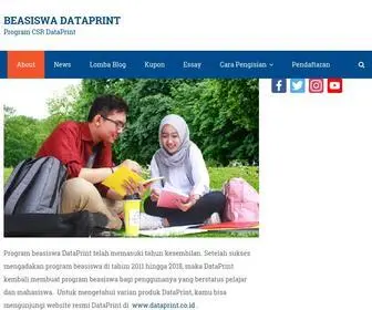 Beasiswadataprint.com(Program CSR DataPrint) Screenshot