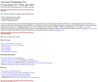 BeatcFsandfms.org(Advanced Techniques For Overcoming CFS) Screenshot