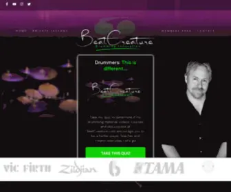 Beatcreature.com(Drumming Innovation) Screenshot