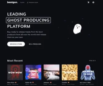 Beatgun.com(Leading Ghost Producing Platform) Screenshot