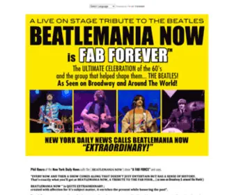 Beatlemanianow.com(Beatlemania Now) Screenshot