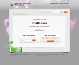 Beatles.ws(Your Internet Address For Life) Screenshot