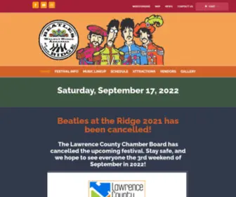 Beatlesattheridge.com(Beatles at the Ridge Music Festival) Screenshot