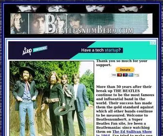 Beatlesnumber9.com(The Beatles Number 9 Super Fan Site) Screenshot