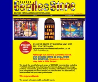 Beatlesstorelondon.co.uk(Beatles merchandise) Screenshot