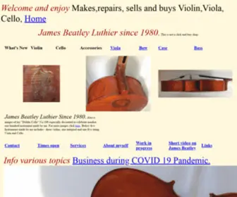 Beatley.ie(James Beatley Violin Maker) Screenshot