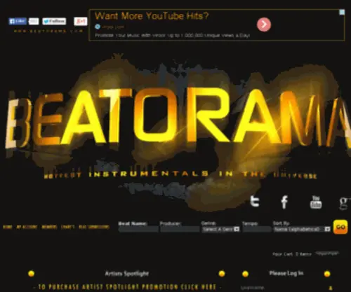 Beatorama.com(Hip Hop Beats) Screenshot