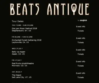 Beatsantique.com(BEATS ANTIQUE) Screenshot