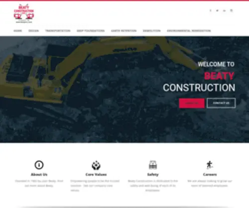 Beatyinc.com(Beaty Construction) Screenshot