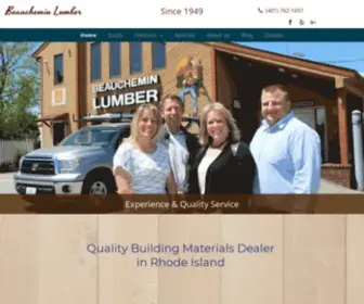 Beaucheminlumber.com(Lumber Yard RI) Screenshot