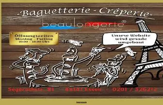 Beaulongerie.com(Baguetterie & Creperie) Screenshot