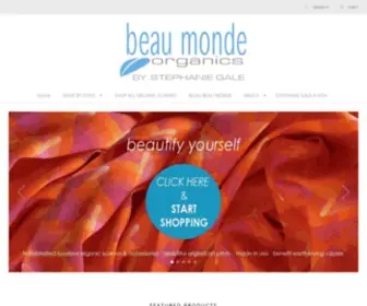 Beaumondeorganics.com(Luxury Organic Art Scarves) Screenshot