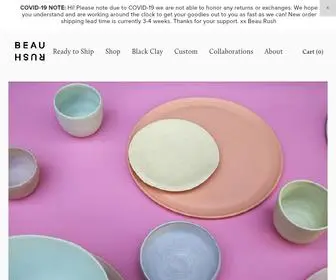 Beaurushceramics.com(Beau Rush Ceramics) Screenshot