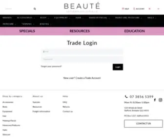 Beauteinternationale.com.au(Brisbane) Screenshot