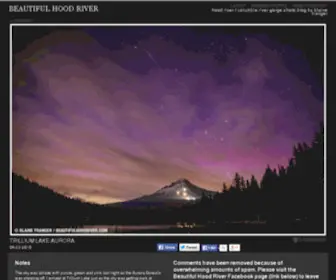 Beautifulhoodriver.com(Trillium Lake Aurora) Screenshot