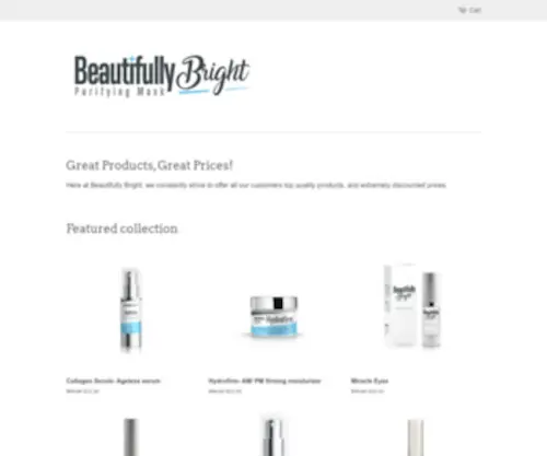 Beautifullybright.com(Beautifully Bright Purifying Mask) Screenshot