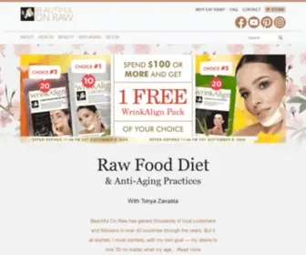 Beautifulonraw.com(Raw Food + Natural Beauty Regimen = Beautiful On Raw) Screenshot