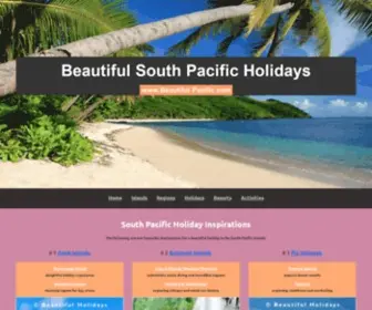 Beautifulpacific.com(Holiday in the South Pacific Islands) Screenshot