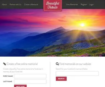 Beautifultribute.com(Free Online Memorials to Fundraise in Memory) Screenshot