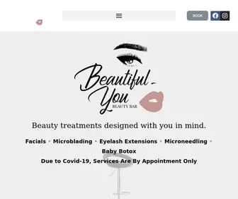 Beautifulyoubeautybar.com(Beauty treatments designed with you in mind) Screenshot